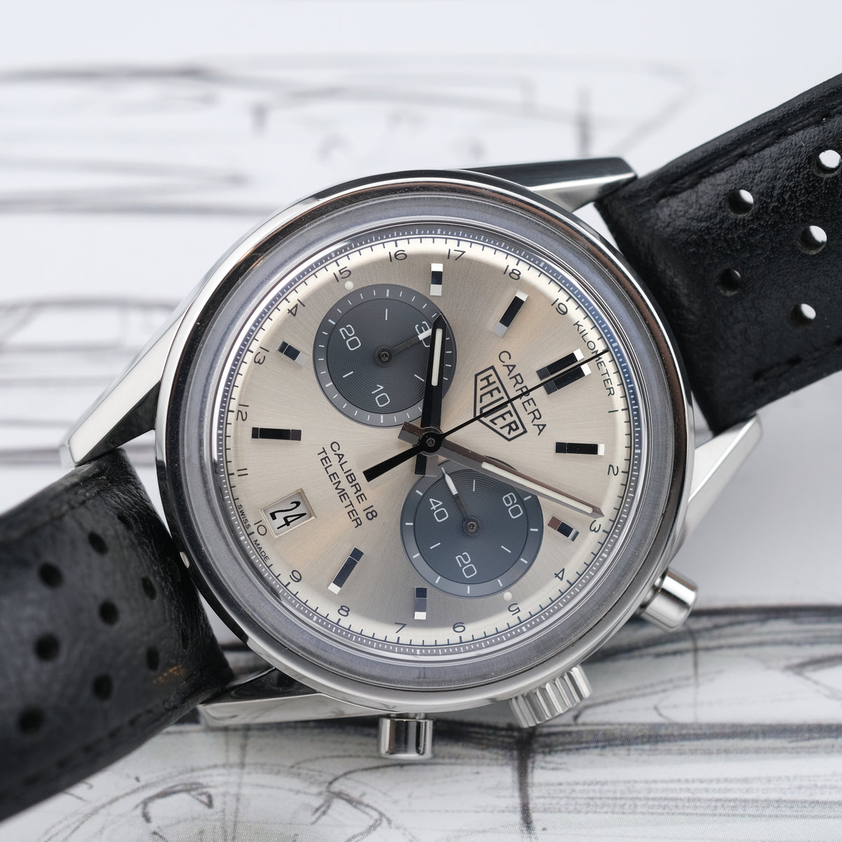 TAG Heuer Carrera Calibre 18 Automatic Chronograph 39mm Ref. CAR221A.FC6353 (2015)